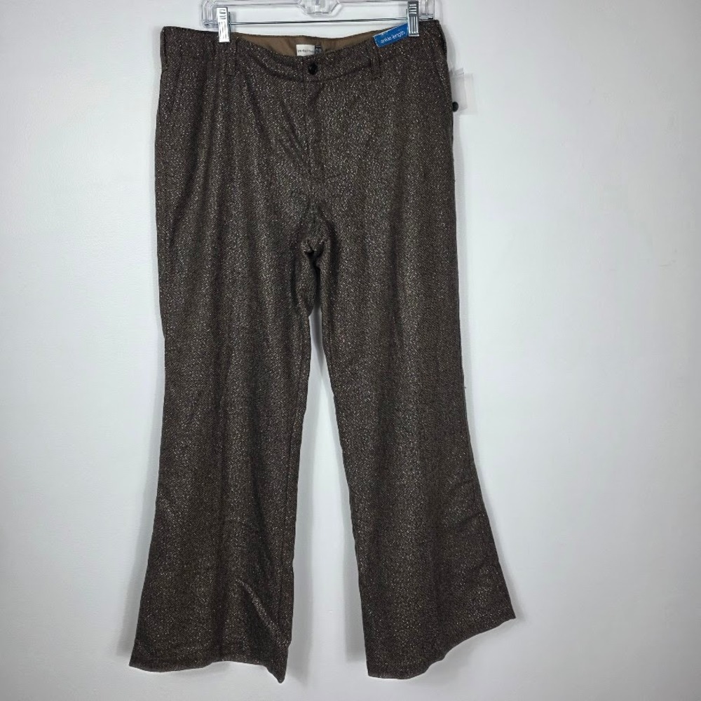 GAP Women's Low Rise Trouser Pants Sparkle Herringbone Ankle Length‎ Size 14